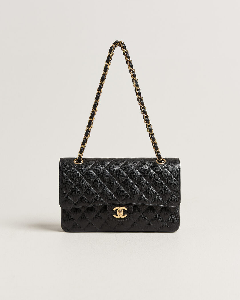 Chanel Pre-Owned Classic Medium Double Flap Bag Caviar Black – Schwarz