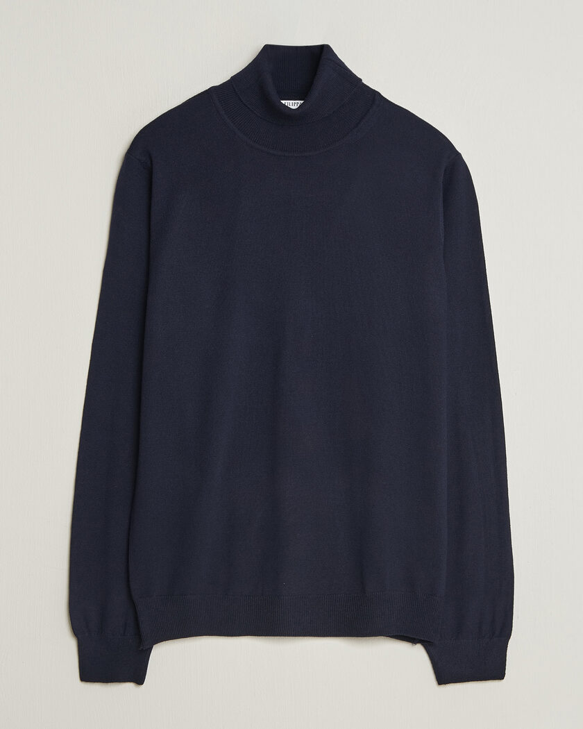 Filippa K Merino Knitted Turtleneck Navy – Blau