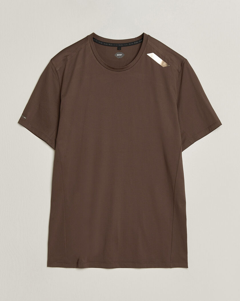 SOAR Running Eco Tech T-Shirt Brown – Braun
