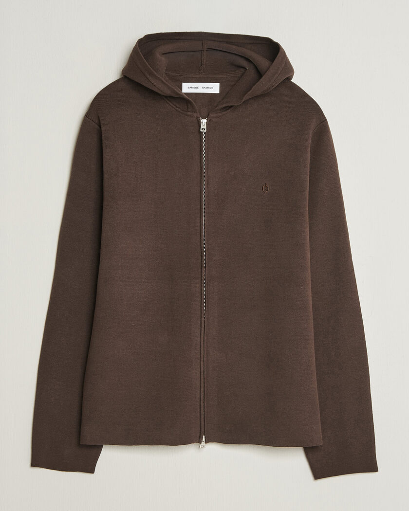 Samsøe Samsøe Niklas Full Zip Hoodie Delicioso – Braun