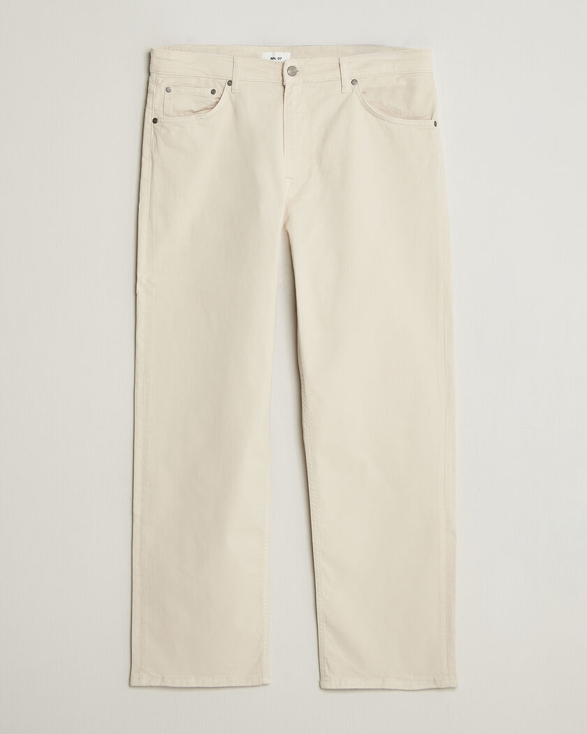 NN07 Otis Relaxed Fit 5-Pocket Pants Ivory – Weiß
