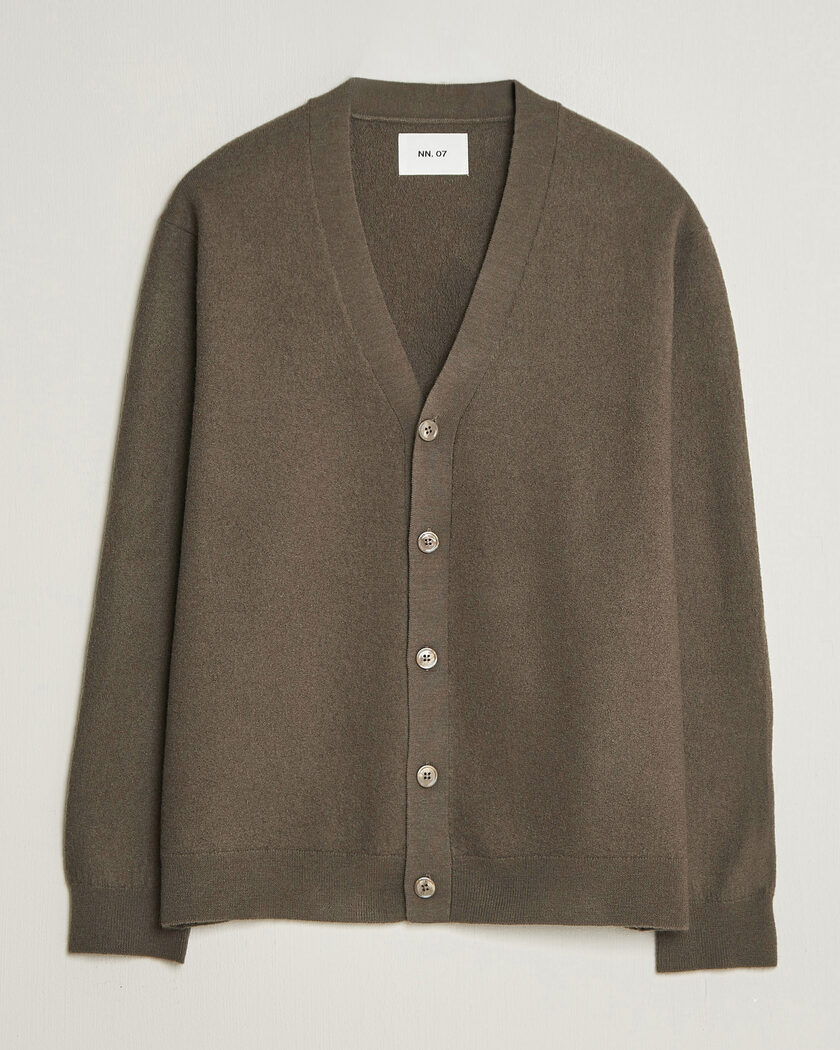 NN07 Jasper Wool Knitted Cardigan Mable Husk – Braun