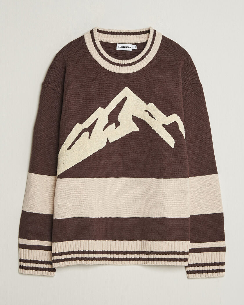 J.Lindeberg Steve Mountin Knitted Sweater Seal Brown – Braun