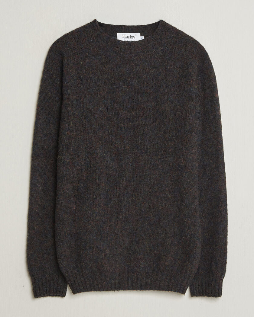 Harley Of Scotland Brushed Supersoft Lambswool Crewneck Volcano – Mehrfarbig