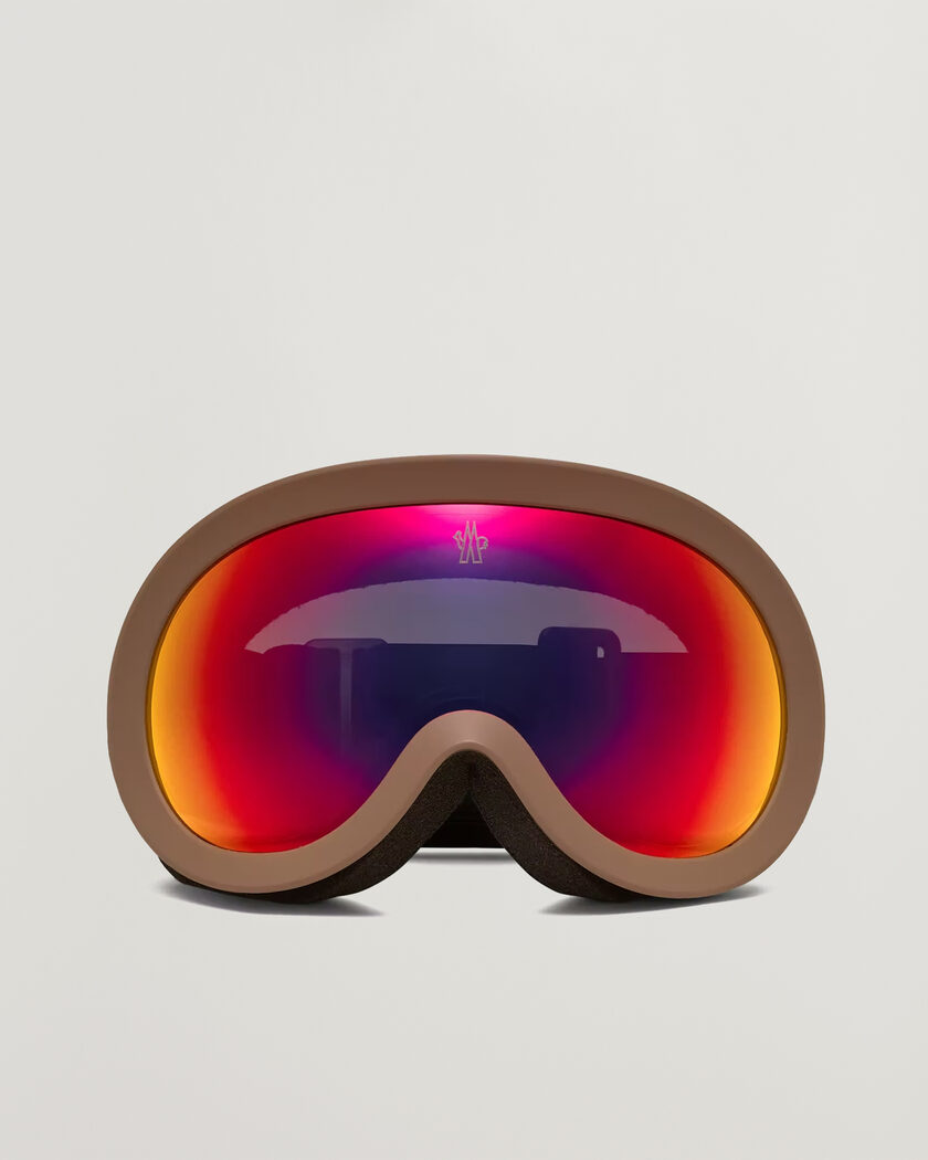 Moncler Lunettes Snowray Ski Googles Matte Dark Brown – Braun