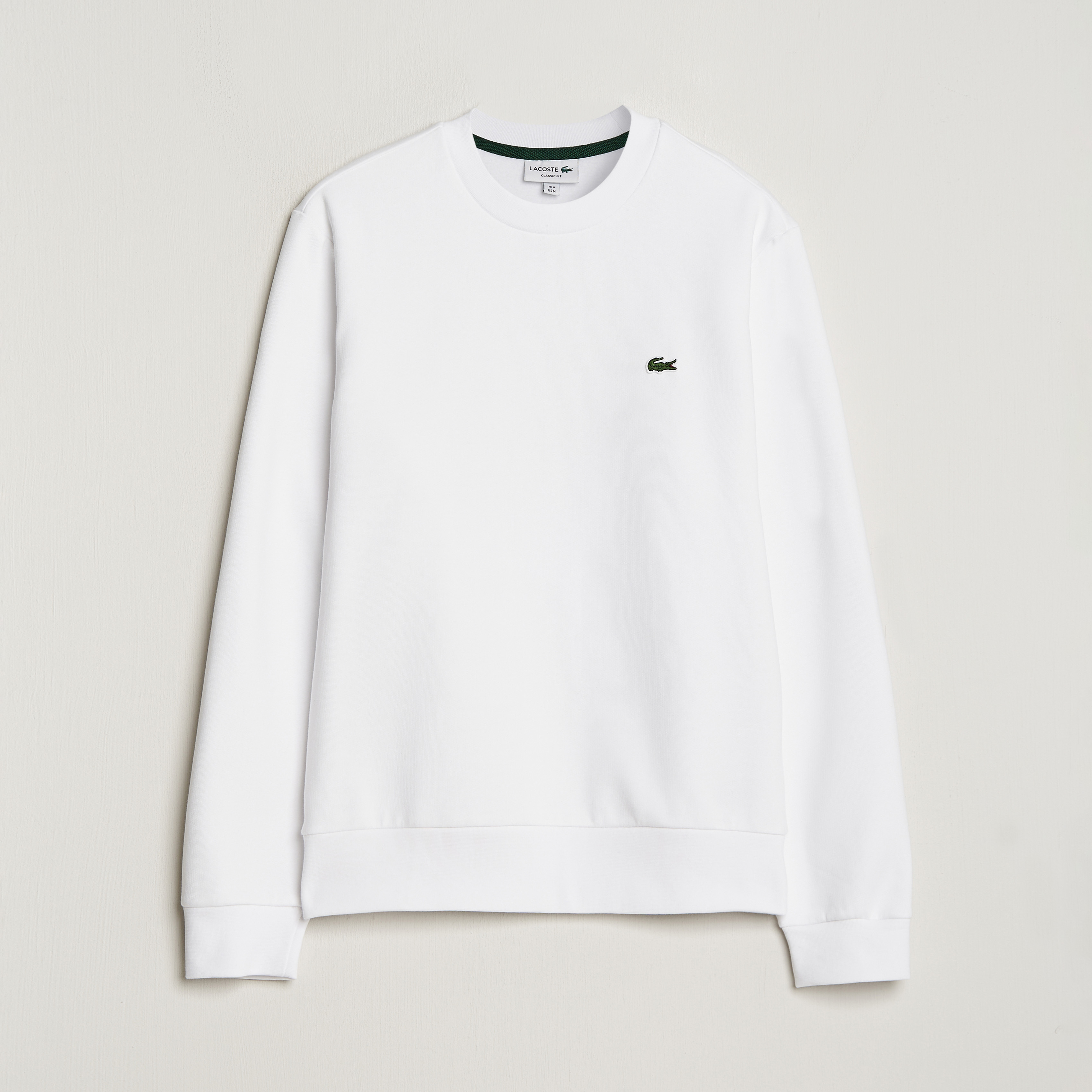 Lacoste Crew Neck Sweatshirt White bei Care of Carl