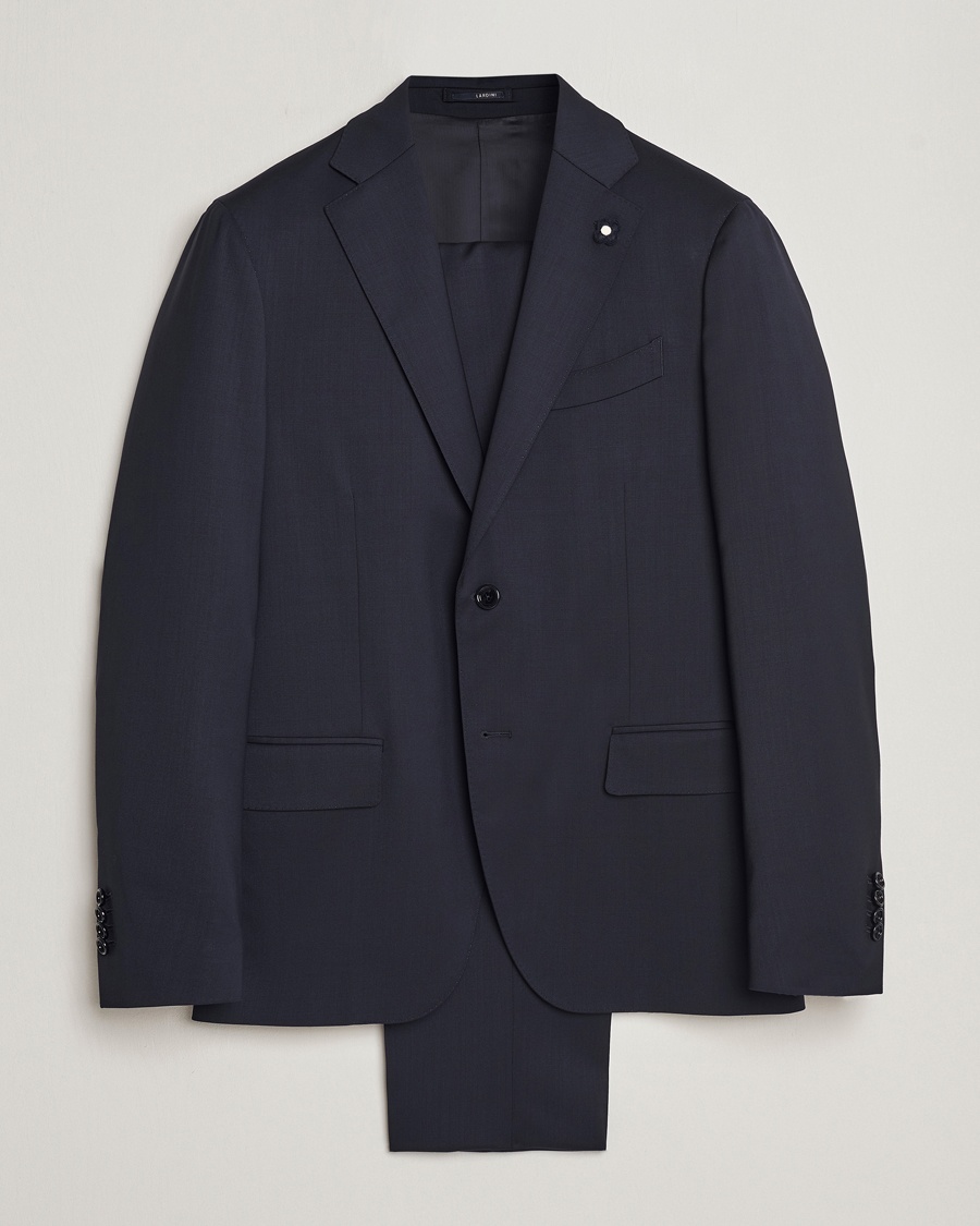 Lardini Wool Suit Navy – Blau