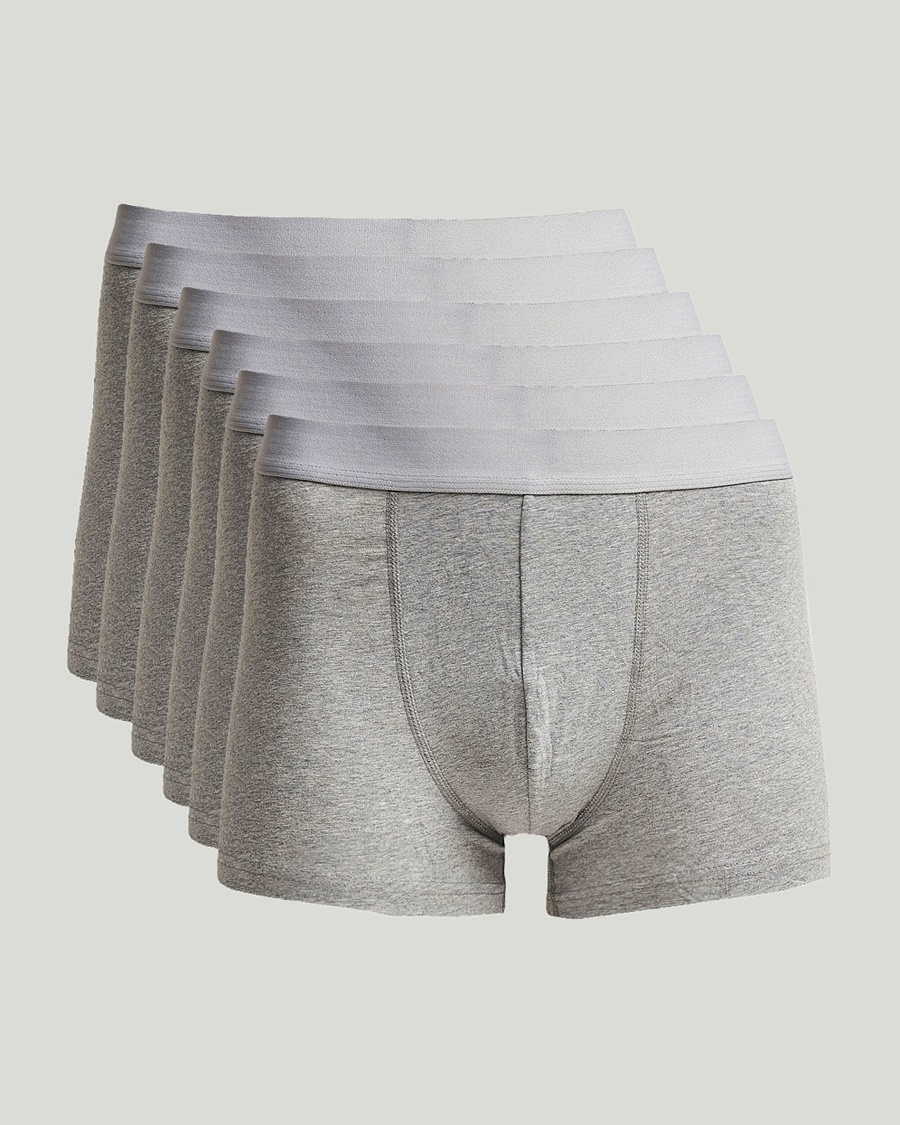 Bread & Boxers 6-Pack Boxer Brief Grey Melange – Grau