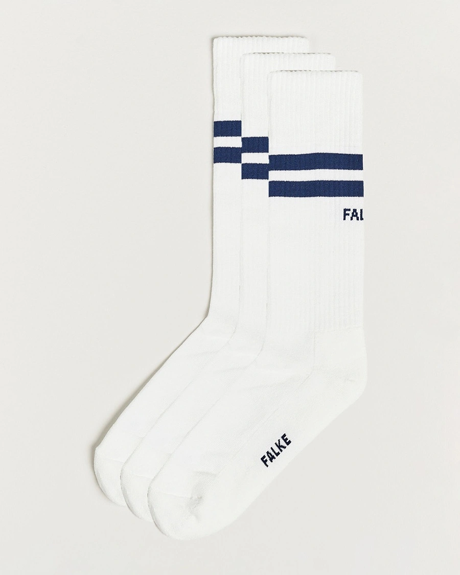 Falke 3-pack Dynamic Tennis Socks White/Blue – Weiß