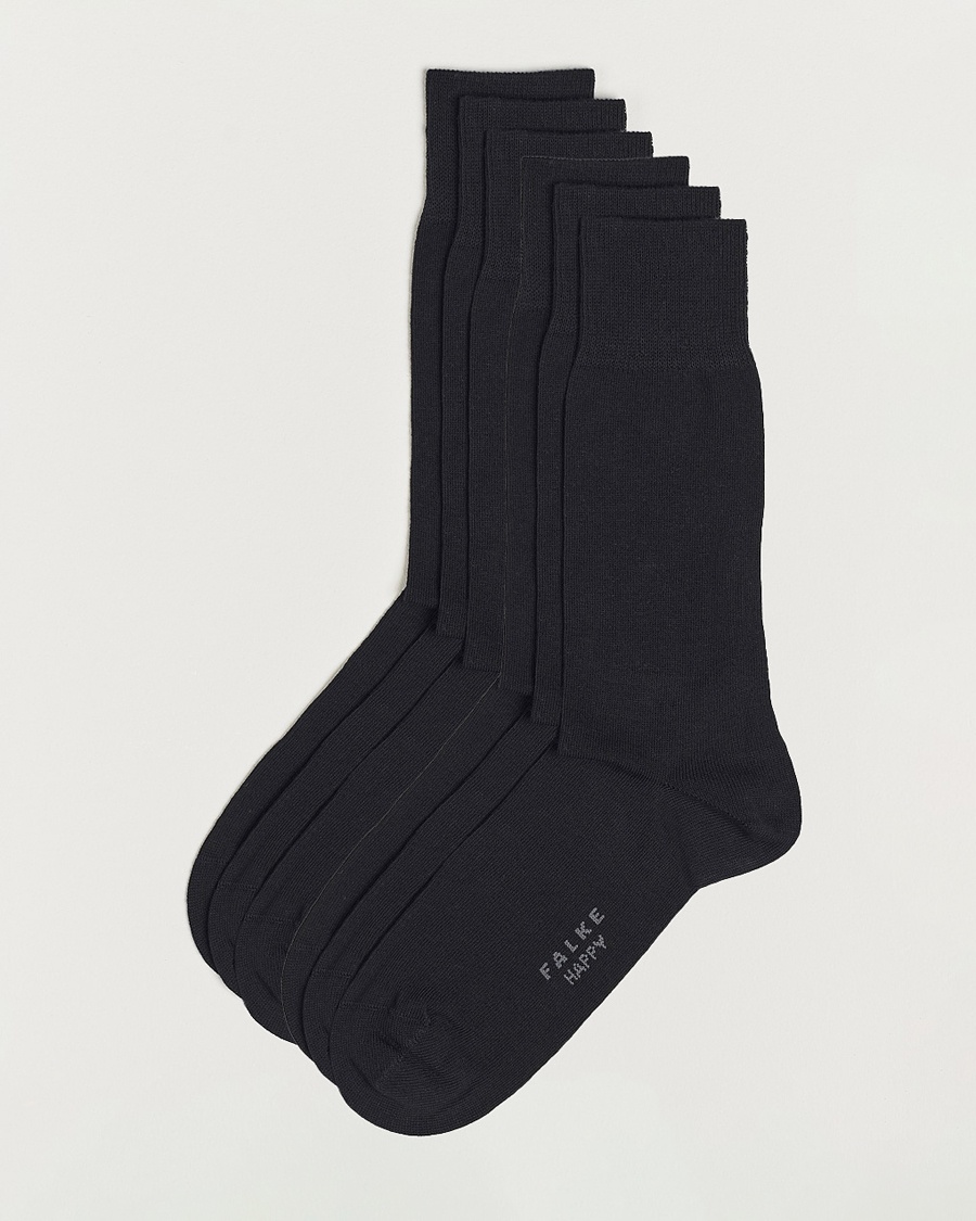 Falke 6-pack Happy Cotton Socks Black – Schwarz