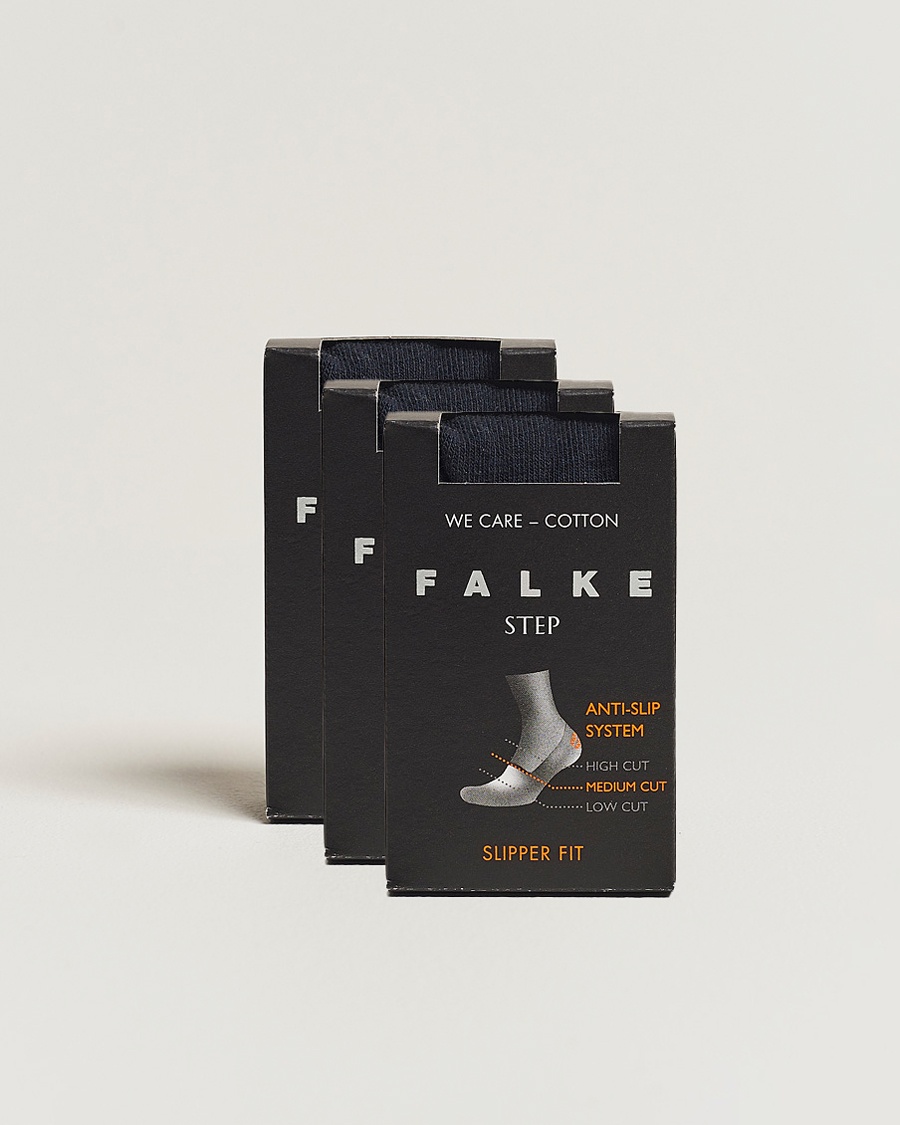 Falke 3-pack Step In Box Loafer Socks Navy – Blau