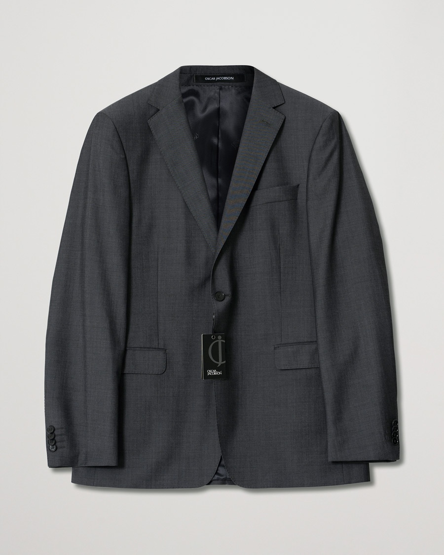 Pre-owned Oscar Jacobson Fuego Blazer Wool Dark Grey – Grau