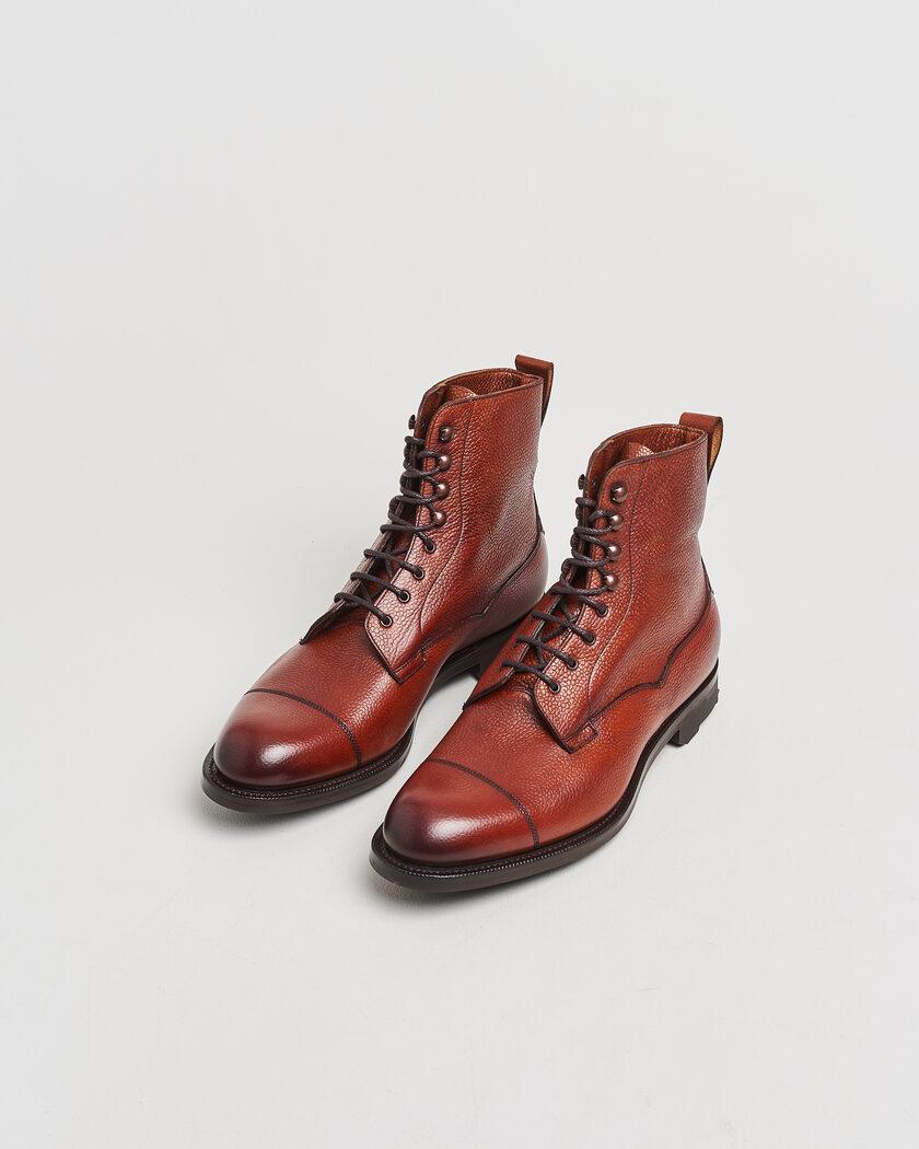 Pre-owned Edward Green Galway Ridgeway Boot Rosewood Country Calf UK8 - EU42 – Braun
