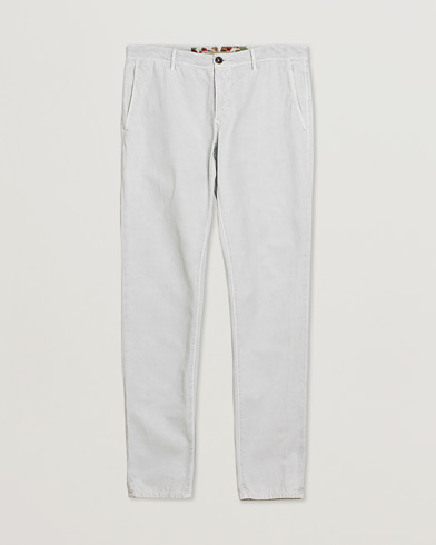 Pre-owned Incotex Slim Fit Stretch Slacks Light Grey W35 – Grau