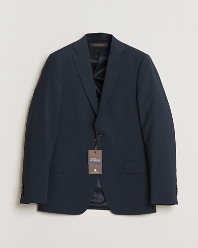 Pre-owned Oscar Jacobson Edmund Wool Blazer Navy 46 – Blau