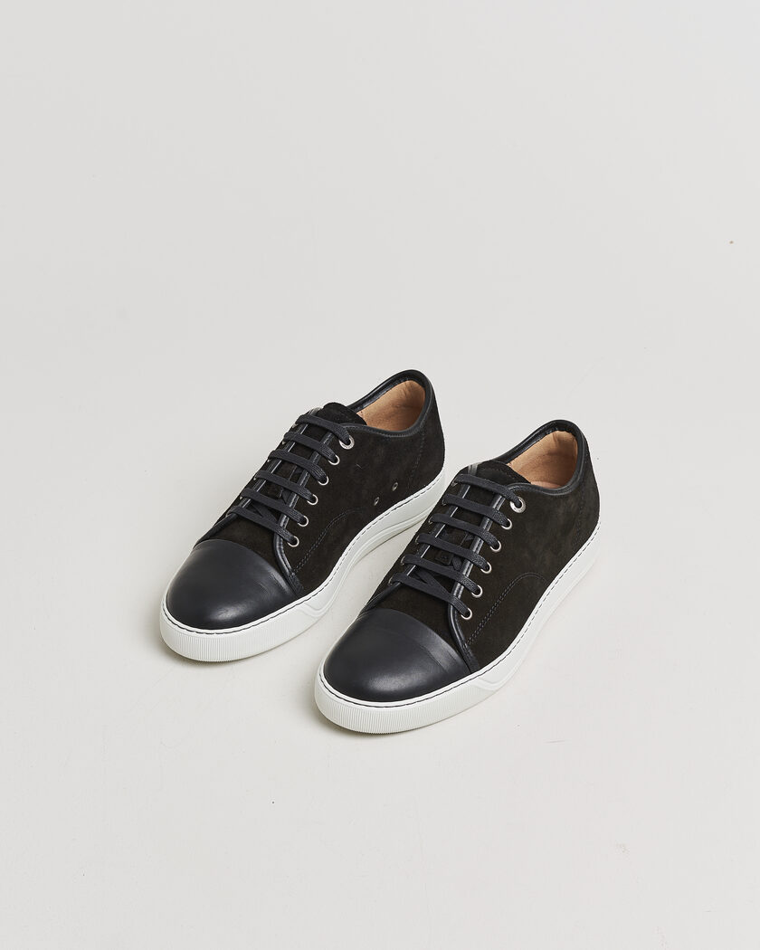 Pre-owned Lanvin DBB1 Nappa Cap Toe Sneaker Black UK8 - EU42 – Schwarz