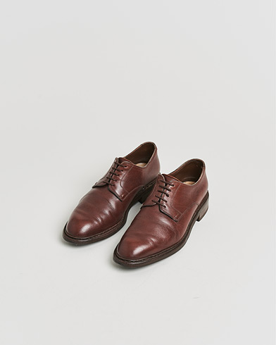 Pre-owned Paraboot Grained Leather Derby Dark Brown UK8 - EU42 – Braun