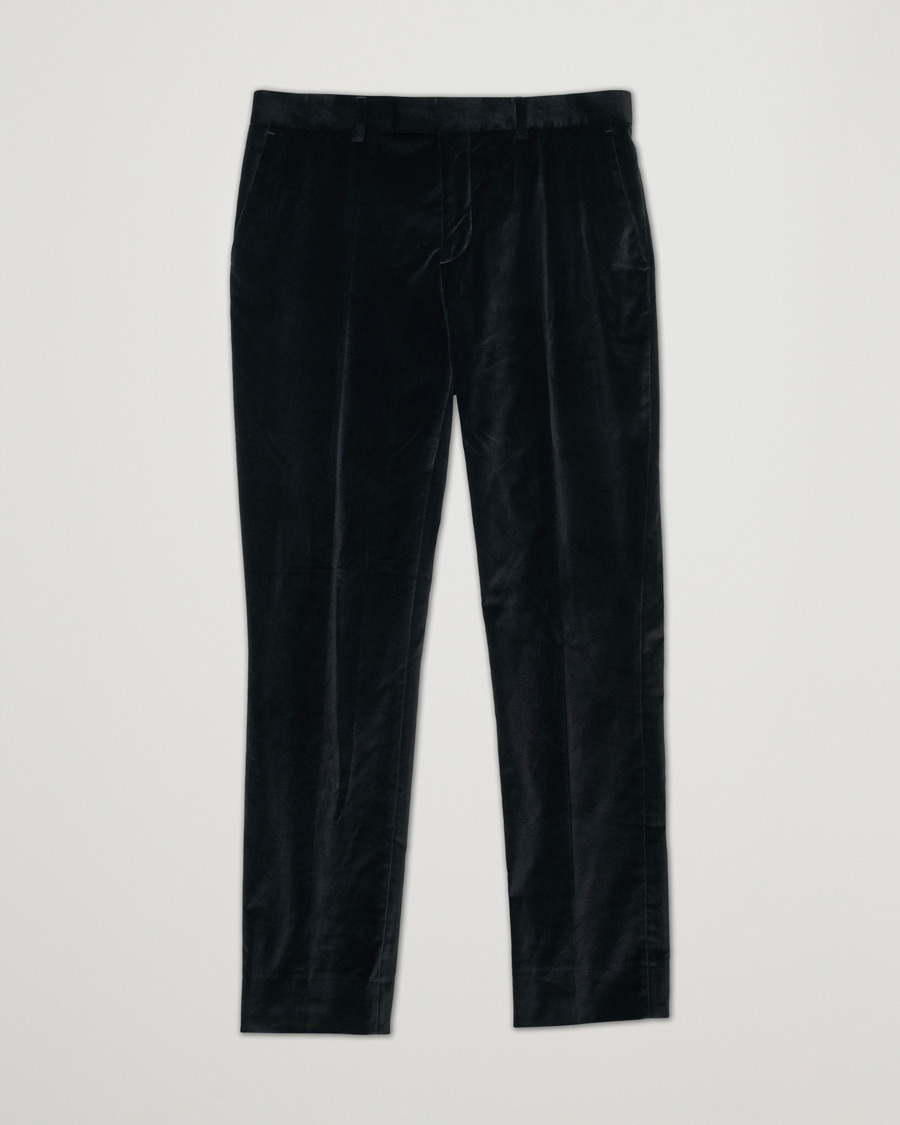 Pre-owned J.Lindeberg Liam Velvet Trousers Black – Schwarz