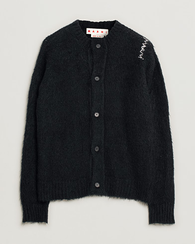 Pre-owned Marni Fuzzy Wuzzy Cardigan Black 48 – Schwarz