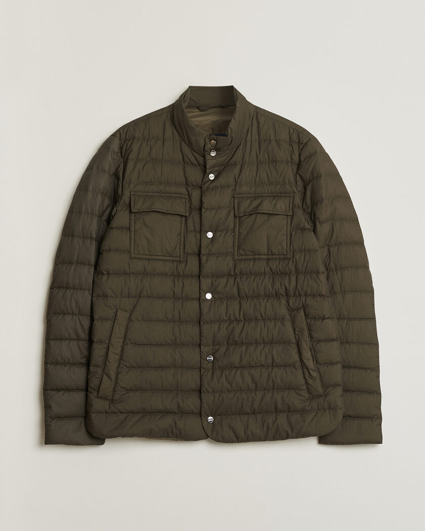 Pre-owned Herno Nylon Jacket Dark Olive 48 – Blau