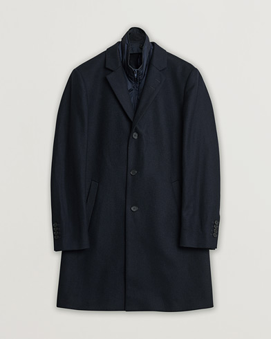 Pre-owned Tiger of Sweden Netley Wool Coat Navy 48 – Blau