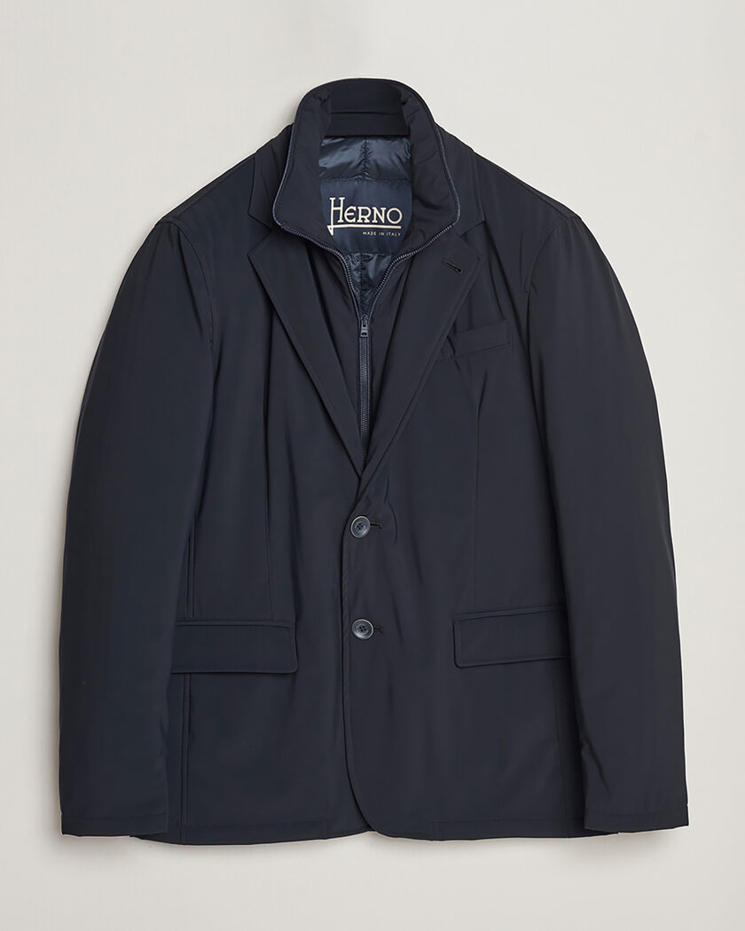 Pre-owned Herno Nylon City Blazer Navy 50 – Blau