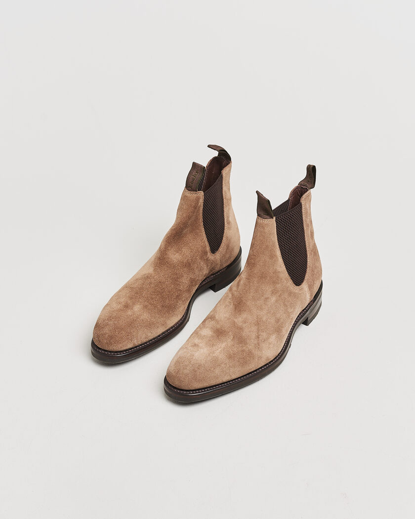 Pre-owned Loake 1880 Emsworth Chelsea Boot Flint Suede UK9 - EU43 – Beige
