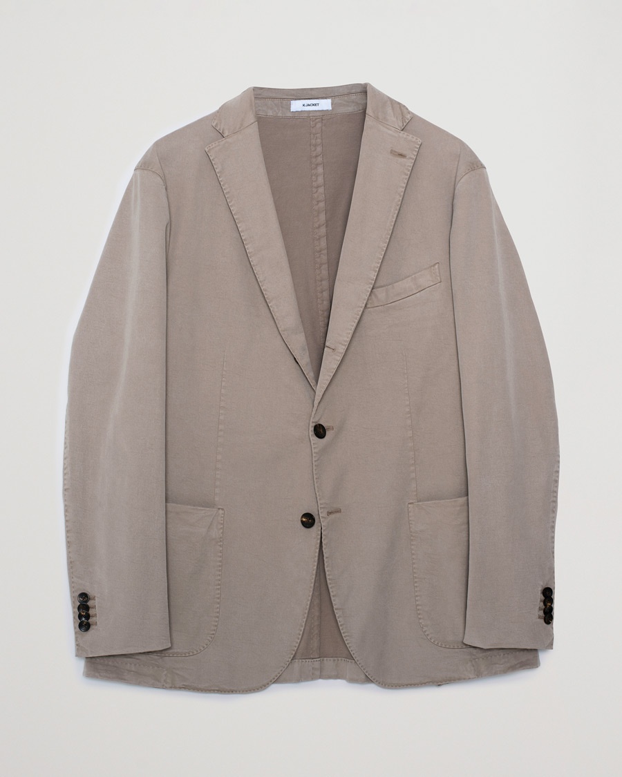 Pre-owned Boglioli K Jacket Lyocell/Cotton Stretch Blazer Stone 54 – Beige