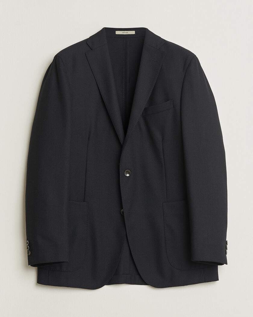 Pre-owned Boglioli Dover Wool Hopsack Blazer Black 52 – Schwarz