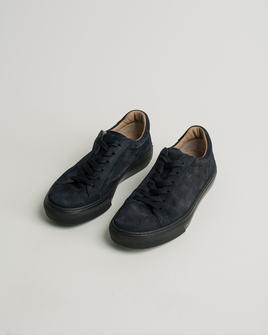 Pre-owned Tod's Cassetta Lacciata Sneaker Navy Suede – Blau