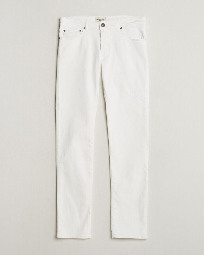 Pre-owned Jacob Cohën Bard Slim Fit Bull Stretch Jeans White W30 – Weiß