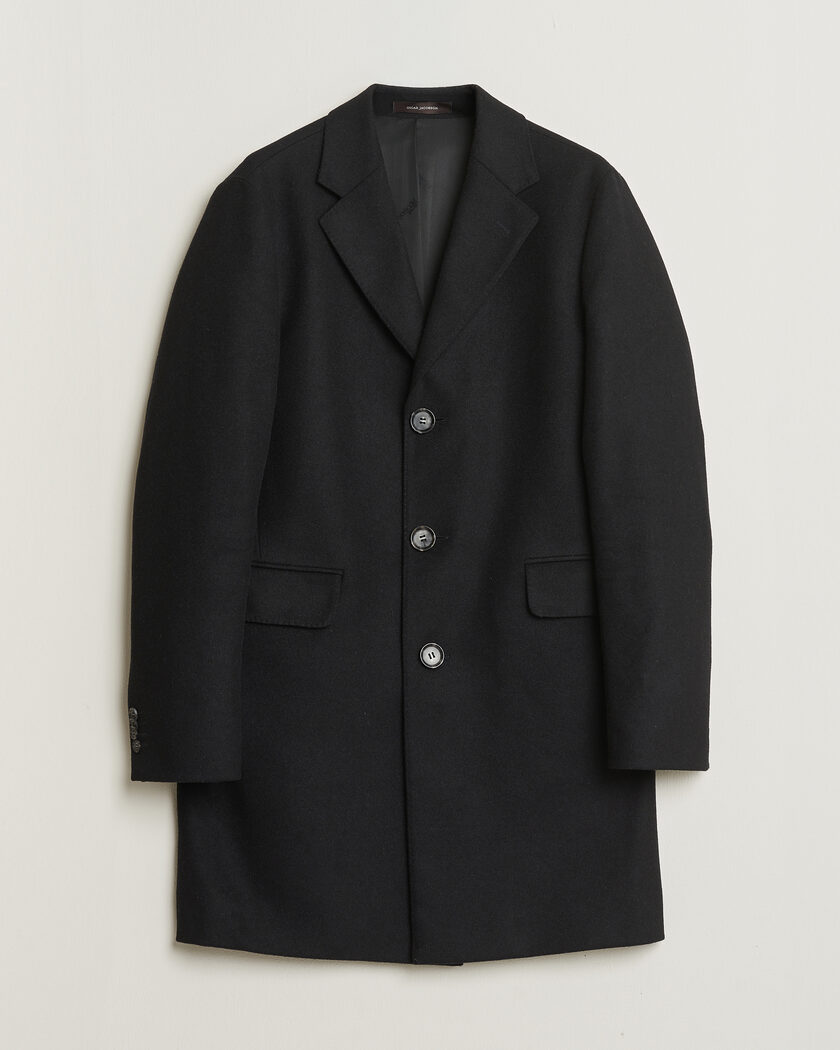 Pre-owned Oscar Jacobson Sonny Wool Coat Black 48 – Schwarz