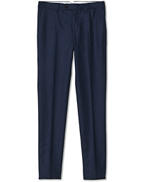 Brunello Cucinelli Slim Fit Flannel Trousers Navy – Blau