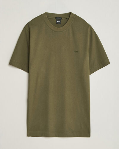 BOSS BLACK Thompson Crew Neck T-Shirt Open Green