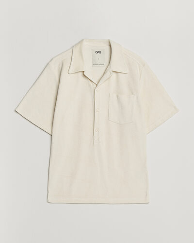 OAS Novo Regular Fit Terry Polo Ecru – Weiß