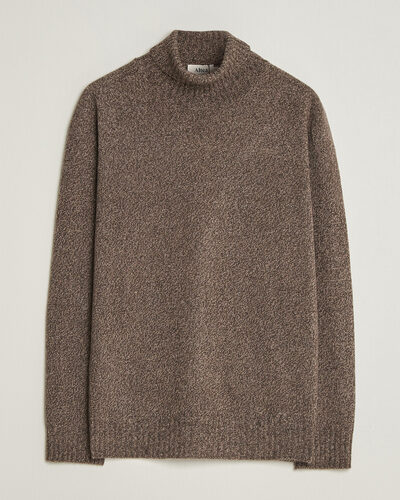 Altea Wool/Cashmere Rollneck Brown Melange