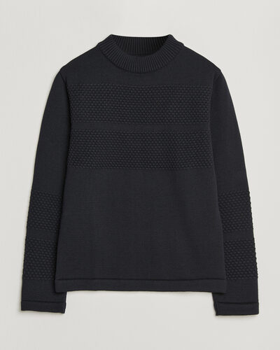 S.N.S. Herning Fisherman Mock Neck Navy Blue