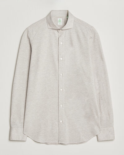 Finamore Napoli Cotton/Cashmere Jersey Shirt Beige