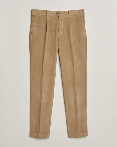 Incotex Regular Fit Washed Corduroy Slacks Khaki