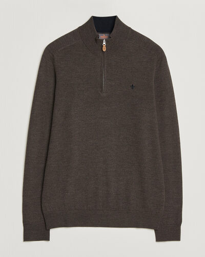Morris John Merino Half Zip Brown