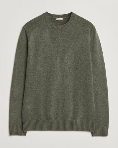 Stenströms Brushed Merino Crew Neck Green