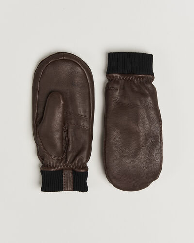 Hestra Tore Deerskin Primaloft Lined Mitt Chocolate