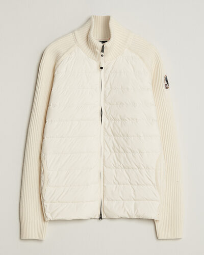 Parajumpers Olmo Rib Knitted Hybrid Jacket Warm Ivory
