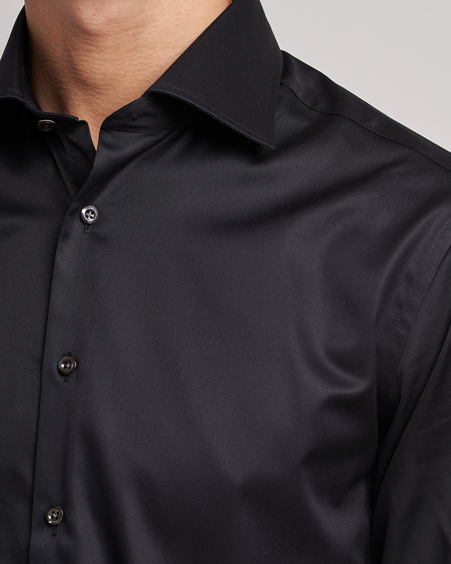 Herren | Hemden | Stenströms | Fitted Body Shirt Black