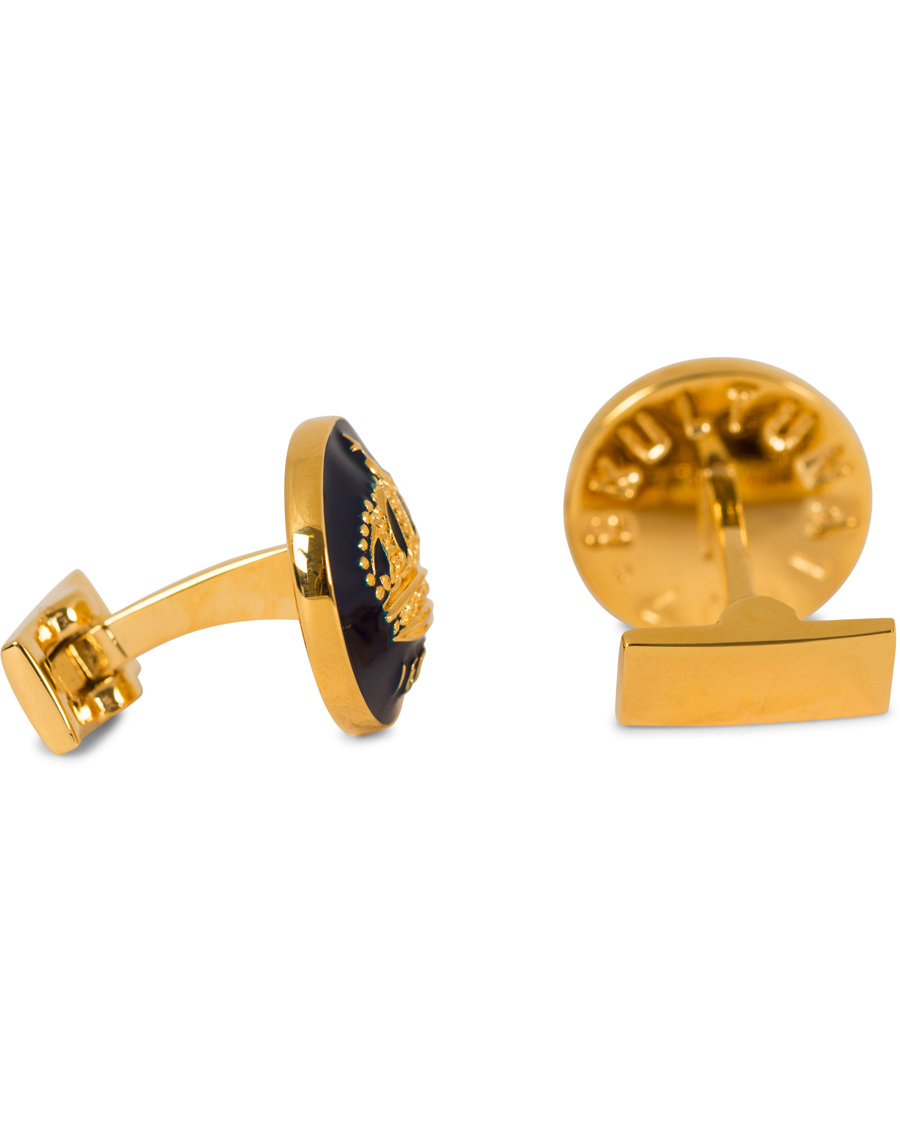 Herren | Skultuna Cuff Links The Crown Gold/Royal Blue | Skultuna | Cuff Links The Crown Gold/Royal Blue