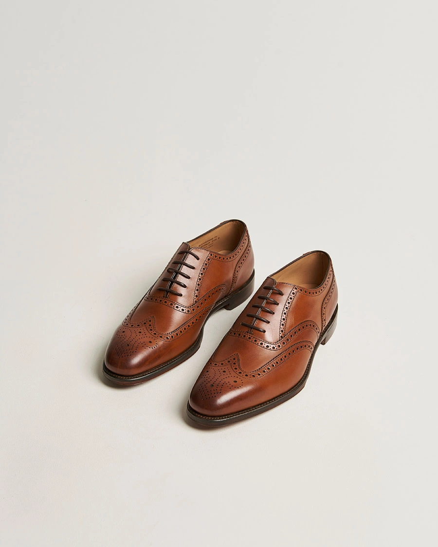 Herren | Handgefertigte Schuhe - Schuhspanner inklusive | Loake 1880 | Buckingham Brogue Brown Burnished Calf