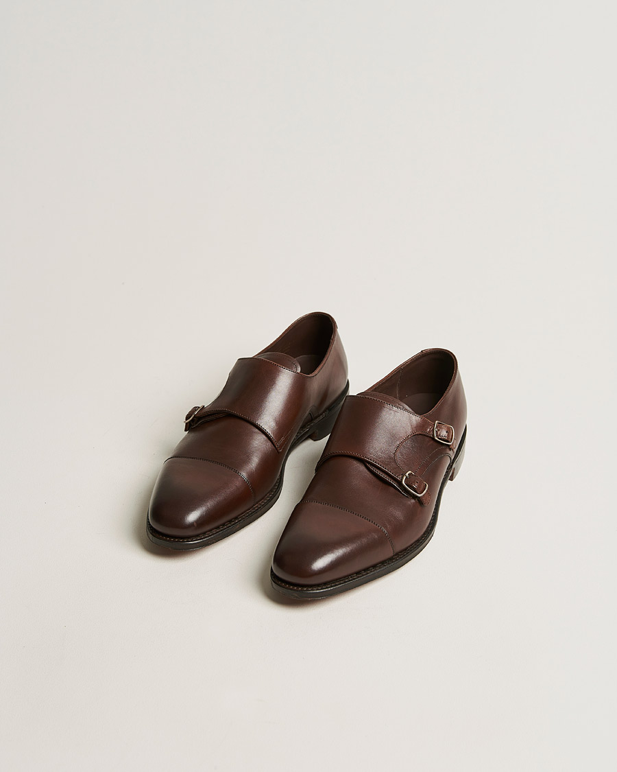 Herren | Handgefertigte Schuhe - Schuhspanner inklusive | Loake 1880 | Cannon Monkstrap Dark Brown Burnished Calf