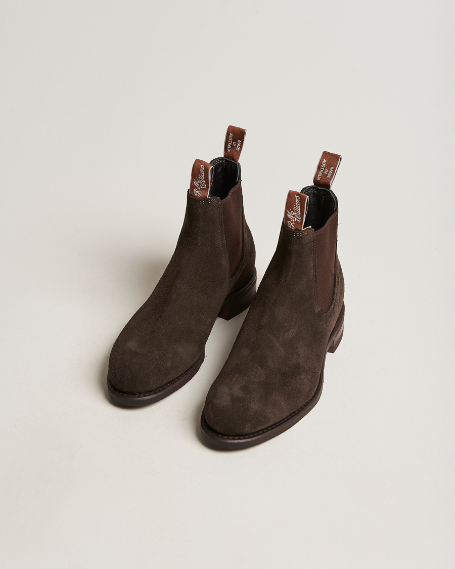 Herren | Handgefertigte Schuhe | R.M.Williams | Wentworth G Boot  Chocolate Suede