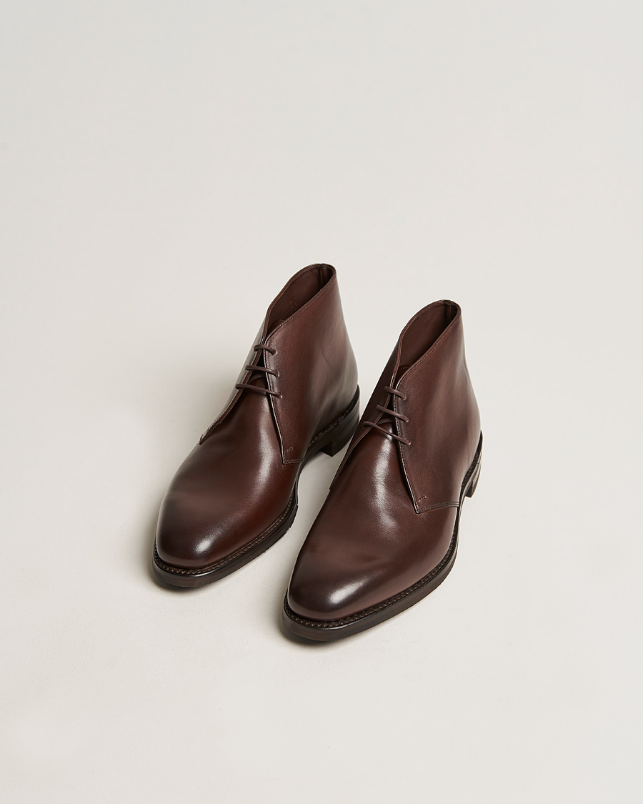 Herren | Handgefertigte Schuhe - Schuhspanner inklusive | Loake 1880 | Pimlico Chukka Boot Dark Brown Calf