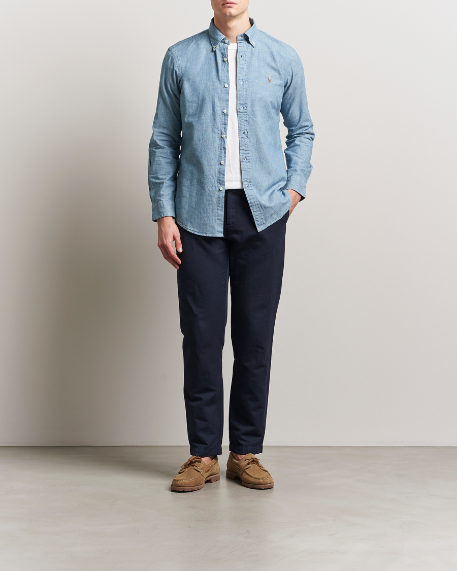 Herren | Hemden | Polo Ralph Lauren | Custom Fit Shirt Chambray Washed
